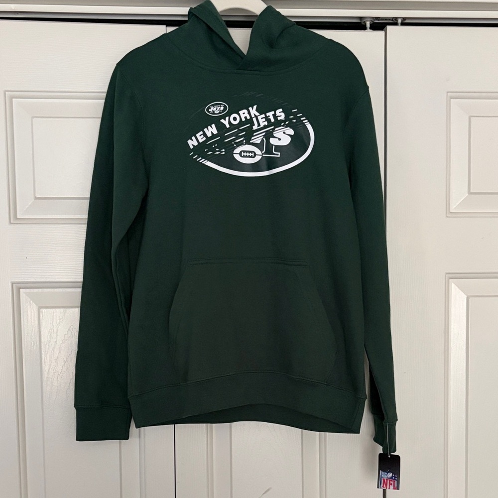 NFL New York Jets Dark Green Hoodie with White Logo